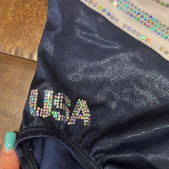 Gold Over American Tour leotard - Picture 2 of 4